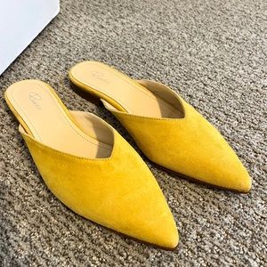 Yellow Suede Mules Size 39 (8.5)